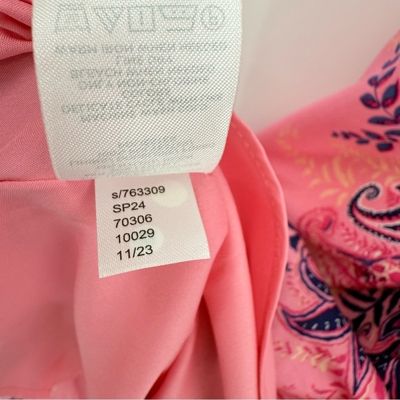 LOFT Paisley Corset Seamed Flare Summer Dress in Pink Multi Size 16 - Picture 12 of 15